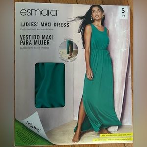 ESMARA Green Maxi Dress Green Womens S (4/6) NWT